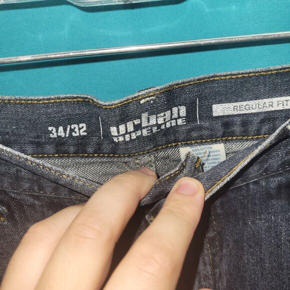 Urban Pipeline Regular Fit Mens Jeans 34/32 100% Cotton Denim - Picture 5 of 13